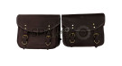 For Royal Enfield Goan Classic 350 Leather Pannier Rusty Brown Bags With Mounting - SPAREZO For Royal Enfield Goan Classic 350 Leather Pannier Rusty Brown Bags With Mounting - SPAREZO